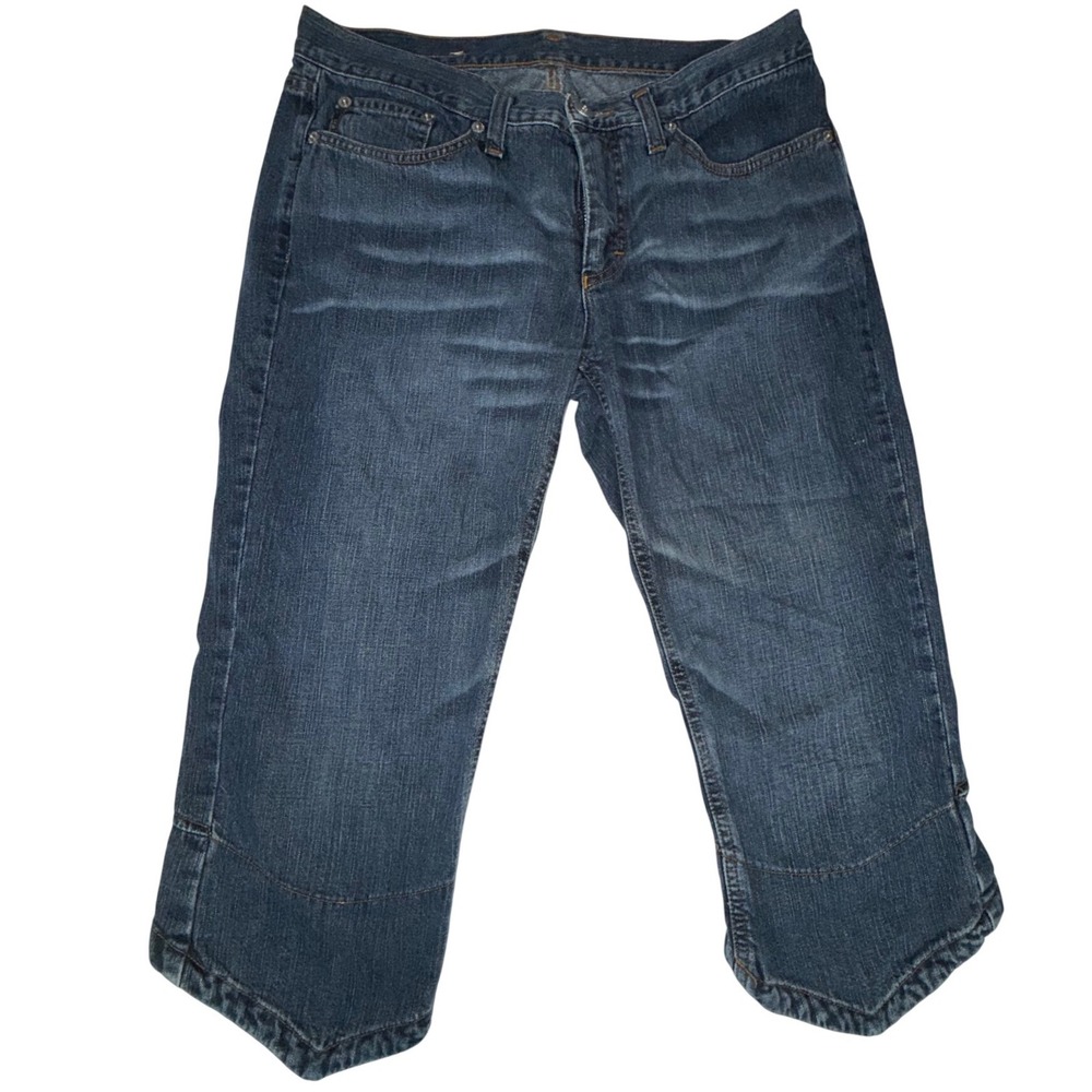 Iceberg Icejeans Capri Denim Pants Womens 28 Blue Made in Italy Pointed Hem